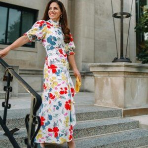 RIXO for Target Floral Cascade Ruffle Dress